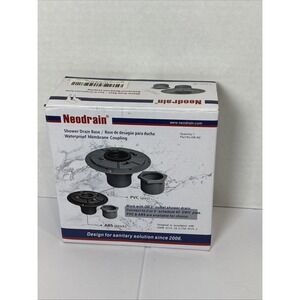 Neodrain Shower Drain Base Black-2" Waterproof Membrane Coupling. New Open Box